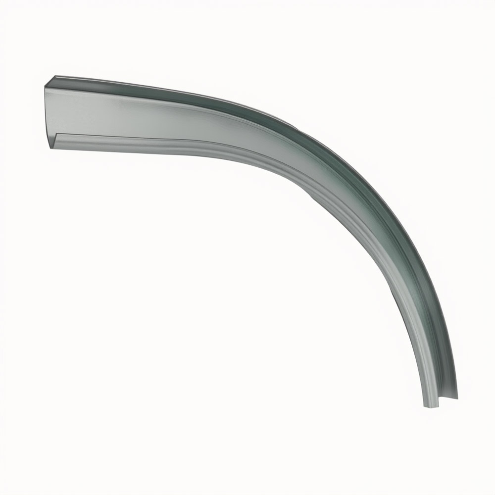 Porta de garagem com calha curva